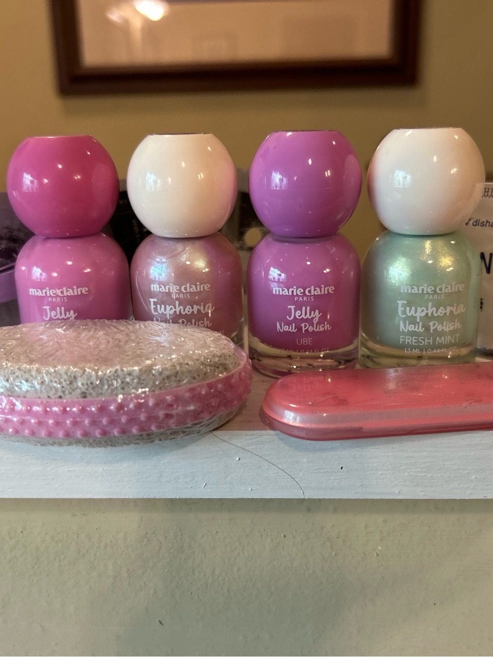 Jelly Nail Polish Set - Pink, Lilac, Mint